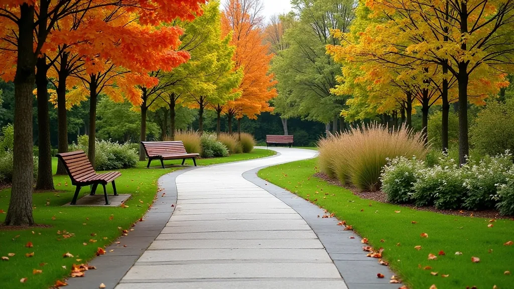 Resort park pathway